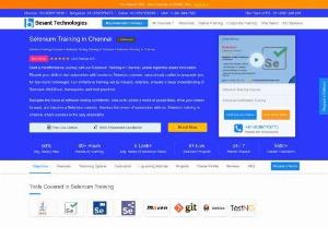Selenium Training in Chennai - We, at Besant Technologies, provide you with the best Selenium training in Chennai. Here we give the real-time experience of handling the projects and also assure you 100% of your job placement. That is why we are the best Selenium training institute in Chennai.