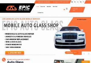 EPIC AUTO GLASS MOBILE SERVICE - Epic Auto Glass Mobile Services is a company offering auto glass same day -Today! free mobile service repairs and windshield replacements. Our team is trained in providing you with the best windshield and auto glass repairs of all kind. We service vehicles with cracked and damaged windshields, car glass windows, and side view mirrors. Count on us to do broken glass side car door glass, vent glass, Quarter Panel, Rear Windshield and/or Backglass and also We fixed Power Windows! 