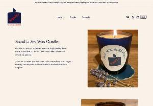 Scandles Candles - Artisan candle maker.  Unique candles, handmade to order.  Choose from our stunning Ice candles, rainbow candles or slogan candles, all made to your specifications. Available in a range of colours and fragrances.