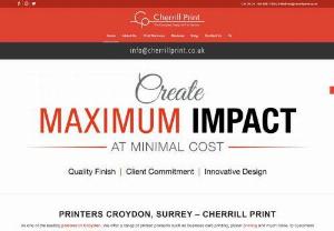 Cherrill Print - Here at Cherrill Print, we offer a range of printing services to customers throughout Croydon and Surrey. As a local print shop, we are able to provide a range of printing services such as poster, flyer, leaflet, business cards, wedding stationery and much more. No matter what type of printing you might require, you can count on Cherrill Print to carry it out for you.
