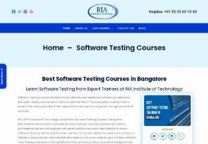 Software Testing Course in Bangalore - Software Testing Course in Bangalore - Learn from Best Software Testing Training Institutes in Bangalore with certified experts & get 100% assistance.