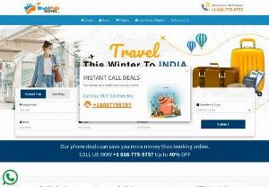 Best Flight Deals To India At Affordable Prices From USA - Get Best Flight Deals to India from USA and book flight tickets from major airlines to top cities of India. Like,  flights to Ahmedabad,  flights to Bangalore,  flights to Amritsar,  flights to Chennai,  flights to Delhi,  flights to Hyderabad,  flights to Kolkata,  flights to Mumbai. We have many unpublished fares upto 45% discount on top Airlines. You are just one click away from the best deals. 24*7 customer support.