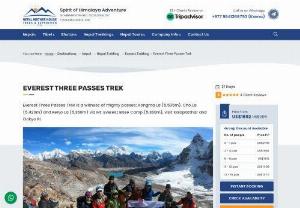  Everest Three Passes Trek, 21 Days -Nepal Mother House Treks  - Everest Three Passes Trek goes through the mighty High Passes. EBC 3 Passes Trek recommended only with a Sherpa Guide and porter to an adventure test.