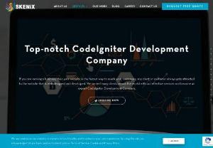 CodeIgniter Development Company - Web application can be very useful to offer services and showcase your business to global customers. CodeIgniter is a trusted and used by many large scale web based applications. Get affordable CodeIgniter Development Services from experienced CodeIgniter Development Company,  Skenix Infotech.