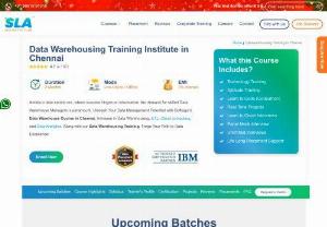  data warehousing Course training Institute in Chennai - Today, Data Warehousing and Business Intelligence is closely tied to organizational decision making. 

The rapid growth of data warehousing has opened up myriad career opportunities for those who specialize in Data Warehousing and  Business Intelligence technologies