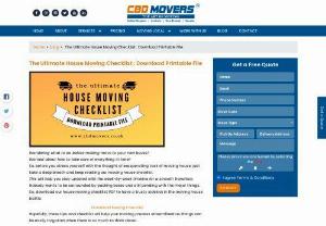 Get Pre-Move Essentials Checklist - Moving a home may seem like a tough job but CBD Movers UK help you with the best, easy and ultimate house moving checklist. Get the easiest way to move house and need any services like removals, man and van in Sheffield, UK call us @08081698108.