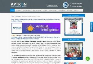 Artificial Intelligence course in Noida - Artificial Intelligence Training by APTRON is the mixture of best training methodologies and real-time hands-on practical based learning exposure. APTRON is the highly famed institute which is well known for providing complete career-oriented Artificial Intelligence Course in Noida.