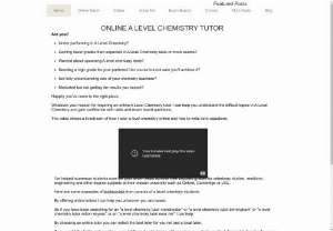 Online A Level Chemistry Tutor - Online A Level Chemistry Tutor