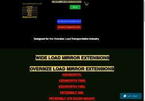 WIDE LOAD MIRROR EXTENSIONS - Mirror Extensions for Oversize Loads and Wide Loads 