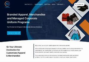 IQ Apparel Group - IQ is a complete Solution. We create, manufacture, host custom websites, accept orders, extend credit, ship in bulk or to individual locations the same day, and stand behind everything we sell.