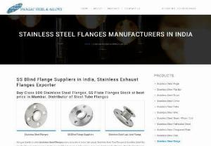 Stainless Steel Flanges Manufacturers - Swagat Steel is manufacturer of Stainless Steel Flanges, forged, ASTM A182 (dual marked and certified), ASME B16.5, annealed and fully machined, raised face, smooth finish (125-250 RMS / 3.2-6.3M) to MSS-SP6, Stainless Steel Flanges hardness as per NACE MR0175 and tested to ASTM A262 E and PMI.