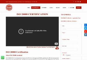 ISO Certification For Information Technology in Singapore - ISO Certification For Information Technology in Singapore is based on the ITIL (Information Technology Infrastructure Library) framework. ISO 20000 certification prescribes that the organization has adequate controls and procedures in place to consistently deliver a cost effective and quality IT services.
