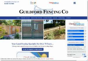 Guildford Fencing Co - Guildford Fencing Co are a local fencing contractor that have been supplying and installing a variety of fences throughout Guildford for more than 60 years. We have gained a vast amount of experience in this time, serving both domestic and commercial customers with fencing and gates made from quality materials that are built to last. The quality of our fences and our friendly and professional service over the years has enabled us to build an enviable reputation throughout Guildford.
