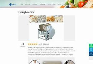 Dough mixer  - A dough mixer is a necessary machine for many food processing. For example, caramel treats production line, peanut candy production line, etc. At the same time, it is also a multi-purpose machine. The machine is very simple to carry on, only two switches control the machine operation, and one emergency stop button can be operated in an emergency situation. It is mainly composed of a knife, a barrel, a motor, and gearbox.