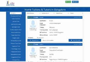 Home Tutors in Bangalore - Dear Students, Parents Looking for Home Tutors in bangalore. find 1000+ Active Home Tutors in  bangalore, Private Tutors online Tutors in  bangalore