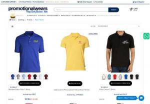 Logo Embroidered Polo T-shirts in India - T-shirts with collar are famously known as Polo T-shirts. Logo embroidered polo t-shirts are used as casual uniform by corporate businesses. PromotionalWears is the leading manufacturer and supplier of custom embroidered polo t-shirts in India. We have made online t-shirt manufacturing hassle-free, easy customization and Live Chat Support.
