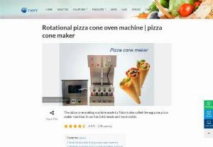 Pizza cone machine - Pizza cone machine is also called sweet cone pizza maker. Pizza tastes delicious and looks beautiful. It is no need a knife and fork when eating. A golden pizza cone coat wrapped with nutritious food such as 