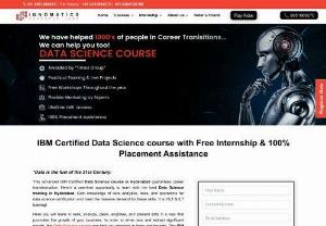  Best data science course training institute in hyderabad, india - Innomatics Research Labs is one of the top growing institute in Hyderabad who aims at catering students with various job oriented courses like Advanced Data Science, Big data Analytics, Machine Learning, Artificial Intelligence (AI), Python, Robotics Process Automation (RPA), Amazon Web Services (AWS), Internet of Things (IoT), DevOps, BlockChain and Digital Marketing. Bagging an experience of uncountable years, Innomatics has excelled in placing students at giant companies with respect to their
