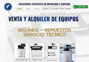 ABC SOLUCIONES - sale of photocopiers and multifunction laser printers, new and remanufactured, technical service, sale of supplies and spare parts