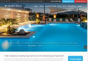 Crystal Pools  - With a 50 year reputation for building quality swimming pools for residential and commercial clients, Crystal Pools designs and builds inground concrete swimming pools in Sydney.