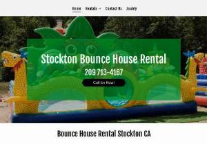 Bounce house rental Stockton - We are a bounce house jumper rental service in Stockton California. We offer high quality rentals of bounce houses,  obstacles courses,  mechanical bulls,  water slides,  regular slides,  concessions,  tables,  chairs and tents. Keep your party guests entertained all afternoon long. Give us a call for your next birthday party,  BBQ,  family reunion,  graduation party or any other celebrations you have in the future. We are the best bounce house rental service in the area. Give us a call (209)-71