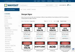 Danger Signs Safety Signs - Wayout Evacuation Systems offer danger signs Danger 11000 Volts,Danger 6600 Volts,Danger Admittance Only To Personnel,Danger Caustic & many more signs at best price.
