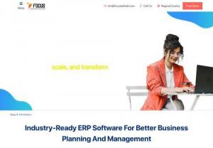 Enterprise Resource Planning Software | ERP Software in India - Focus Softnet, a Leading ERP Software Solution vendors for large, medium and small scale Industries. We provide best GST ready Enterprise Resource Planning (ERP) software solutions that can help to manage resources across your entire organization.