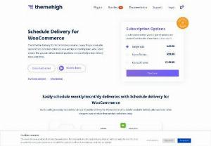 Schedule Delivery for (Order delivery date) WooCommerce - Schedule Delivery for WooCommerce lets your customers regularize their shopping by making a weekly or monthly schedule of their purchase deliveries with selected date and quantity. The plugin helps the shopper to preset the WooCommerce order delivery dates thereby enabling the store owner to dispatch the products on planned dates. The Schedule Delivery for WooCommerce well suits the grocery,  milk stores,  canned water distributors,  caterers,  pet foods,  etc. Having an online WooCommerce store