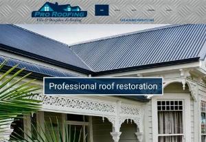 Pro-Roofing - Pro-Roofing With over 15 years of experience Pro-Roofing are the industry leaders. There are different type of roofing like Asbestos, Long run, Standard seem, Architectural panel, Composite sheeting and cladding in New Zealand. We have different different type of services in roofing like- Bunglow villa restorations -Re-roofing, New roof, Maintenance, Spouting.We can provide continued service and support for your needs in Auckland.