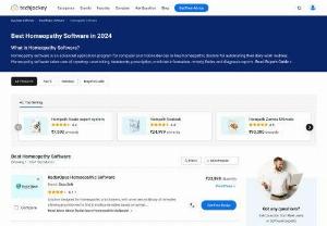 homeopathy software - Homeopathy software list at best price. Compare homeopathy software price, reviews, features and much more at one place. Best homeopathy software for practitioner and student.