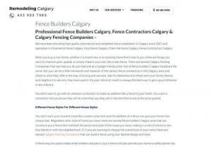 Fence Builders Calgary | Fence Contractors Calgary - Fence Builders Calgary - First Class Fencing is a team of fence contractors Calgary that offer Vinyl Fence, Ornamental Fence & Chain Link Fence.