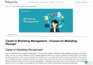 Career in Marketing Management | Marketing Manager: Scope & Education Info - Career in Marketing Management- Marketing management have best job opportunity and career growth . Read Here about courses, career, stream Scope And Salary Package.Check Here in details 