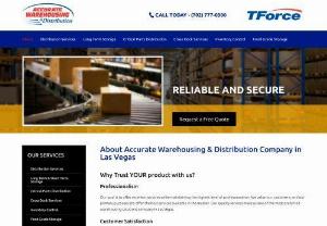 Safest Warehousing Company in Las Vegas - Accurate Warehousing and Distribution are giving a trusted storage and delivery facility in Las Vegas. They can help you to mold your inventory without being locked into a long term contract. Moreover, you can get long-term or short-term warehouse solutions.