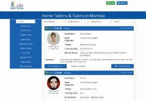 Home Tutors in Mumbai - City Home Tuition provides qualified Male/Female Home Tutors in Mumbai, Find Best Home Tutors in near by locations for Home Tuition in Mumbai