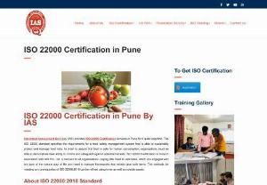 ISO 22000:2018 Certification in Pune - Integrated Assessment Services provides ISO 22000 Certification services in Pune for a quite long time.ISO 22000:2018 determines prerequisites for a sustenance well being administration framework where an organisation in the natural pecking order needs to show its capacity to control, nourishment security perils with the end goal to guarantee that nourishment is sheltered at the season of human utilization. 