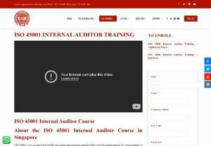 ISO 45001 Internal Auditor Training in Singapore - IAS - Develop your OHSMS audit skill and become an efficient internal auditor by applying for ISO 45001 internal auditor training in Singapore through IAS!