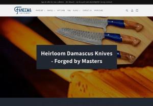 Faneema Cutlery LLC - Faneema Cutlery is a reliable source for the finest selection of Damascus Knives including Damascus kitchen Knives, Hunting Knives, pocket knives, Skinner knives, razors, and tomahawks axes. Excellent customer service.