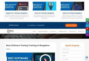 Best Software Testing Training in Bangalore - SDLC Training is Best Software Testing Training institute in Marathahalli, Bangalore, We are providing 100% real time training and placement on Software Testing Training in Bangalore.