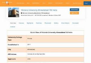 Victoria University Ahmedabad - If you are looking for MBA in Business Analytics or MBA in Business Administration then you should take admission in Victoria University which is located in Ahmedabad for more information you can visit our official website of university.