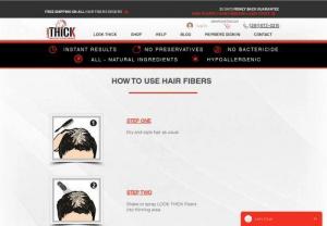 How to Use Hair Fiber - Want to know how to use hair fibers? Look Thick provides step by step guide on how to use hair building fibers. Get 100% money back guarantee if you are not satisfied!