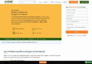 Packers and Movers Gurgaon to Chennai - Hire Packers and Movers Gurgaon to Chennai services at affordable rates. Compare free quotes from verified and  licensed Packers Movers Gurgaon to Chennai.