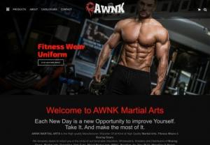 AWNK MARTIAL ARTS | Manufacturers & Exporters of Martial Arts Boxing and Fitness Gears - AWNK MARTIAL ARTS is the High quality Manufacturer / Exporter Of all Kind of High Quality Martial Arts, Fitness Wears & Boxing Gears.
We sincerely desire to induct you in the circle of our honorable Importers, Wholesalers, Retailers and Distributors of Boxing Gears, Martial arts, Grappling, Vale Tudo, Mixed Martial Arts (MMA), Brazilian Jiu Jitsu (BJJ), Wrestling & Power Fitness Equipments, in the world over we are specialized in the above mentioned items.