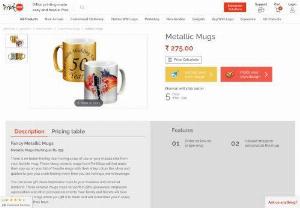 Metallic Mug - Design your own custom metallic mug by uploading your own design. You can add personalized text, name and phrases on Metallic Coffee Mug with our editing tool.