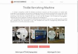 Trickle Varnishing Machine|Trickle Impregnation plants manufacturers|AR Engineering - AR engineering  is one of the best Trickle Varnishing Machine providers in pune,Maharashtra and  India. We supply best Trickle Varnishing Machine at cheap cost. It is the best Trickle Impregnation plants manufacturers in India.
Trickle Varnishing Machine, Trickle Impregnation plants manufacturers, Transformer Evacuation System,Transformer Oil Filter Machine,Oil Testing Equipments,Oil Filtration Elements,Transformer Oil Filtration Machine, Oil Filtration Plant