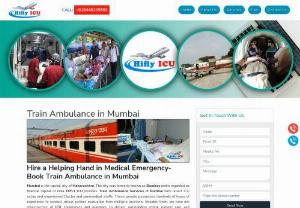 Get IUC Set-up Facility at an Affordable Cost by Hifly ICU Train Ambulance in Mumbai  - Hifly ICU Ambulance service is serving our best train ambulance in Mumbai for securely shifts your loved one from Mumbai to other metro city and our services are very reliable and punctual for all types of patient. We are available all time in a serious condition. 