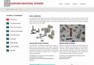Santosh Spring - Manufacturer and supplier of industrial springs, automatic spring, metal springs, stainless steel springs, brass wire springs in mumbai, india.