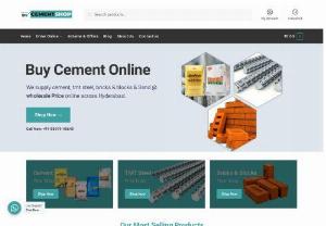 CementShop: Shree Lakshmi Traders | Construction Materials Supplier - Construction materials suppliers with best offers in Hyderabad, India. We supply Cement, TMT Steel Bars, Bricks & Blocks and Sand online @ low price.
