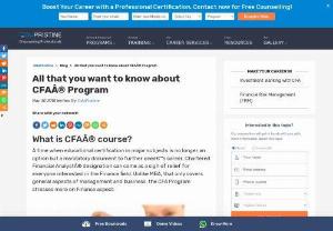 All you want to know CFA  - All the info about CFA Course, CFA Career, CFA salary in India or you can say in detailed info about CFA which You Might Wanna Check Out.