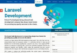 One of The Best Laravel Development Company in India - Entrant technologies is one of the best Laravel Development company in India, with a successful record of delivering excellent laravel development projects.