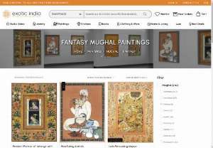 Fantasy Mughal Paintings & Art | Mughal Miniature Paintings - Buy Fantasy Mughal Paintings & Art. We also have a unique collection of Mughal Miniature Paintings at ExoticIndia, your one stop shop for Indian Art.